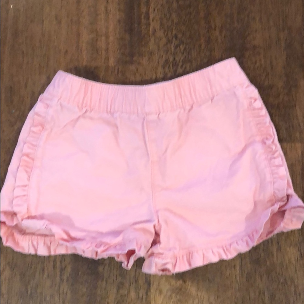 Girls Pink Ruffle Shorts